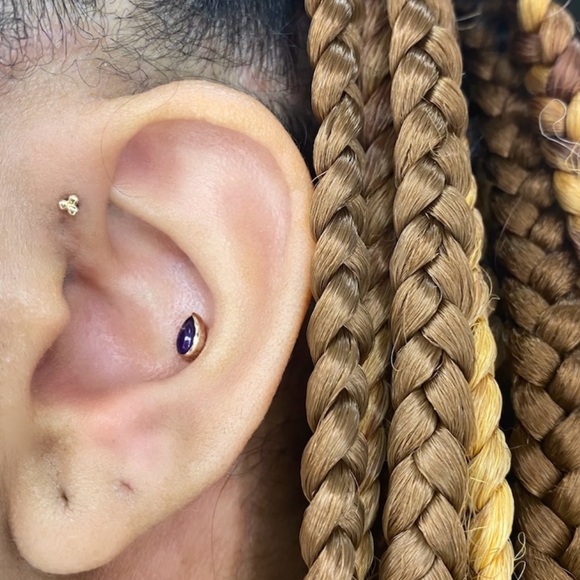 bvla (body vision Los Angeles) 14k Yellow Gold Amethyst Pear Earring End - Picture 3 of 4